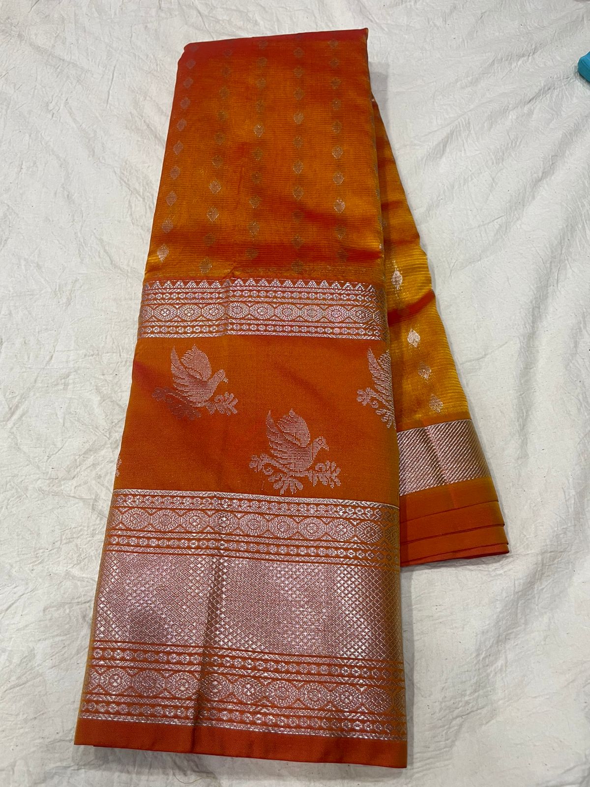 🍁Mangalagiri Sico Pattu Butta With Blouse Sarees.