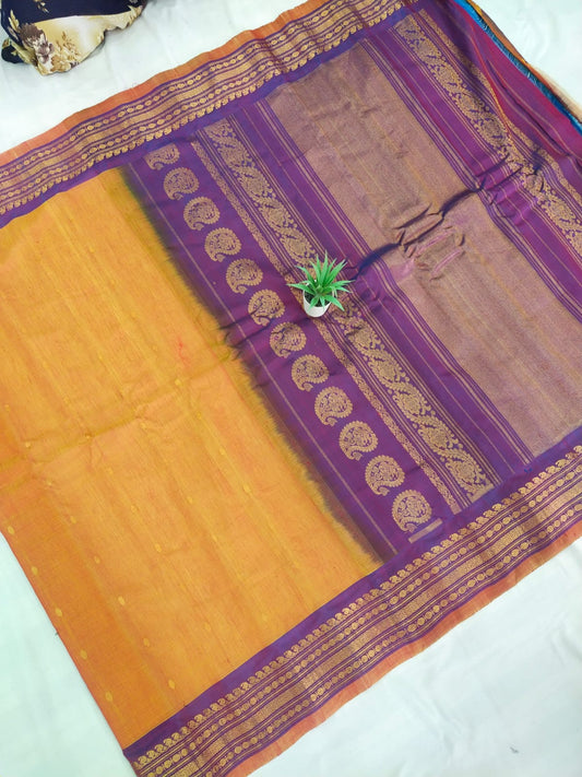 🌲Type: Gadwal Pure Sico Butta With Blouse Handloom Sarees.