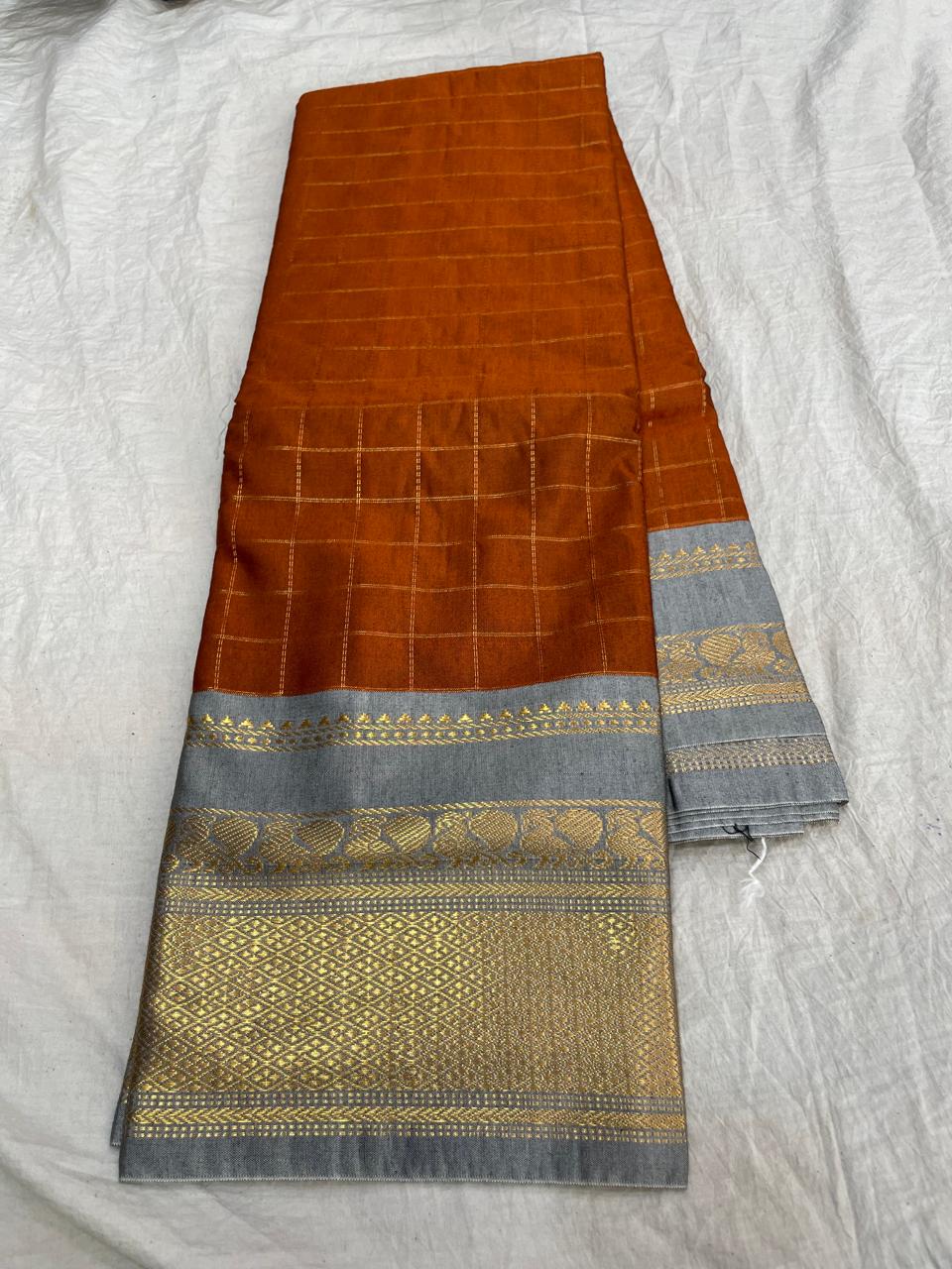 🍁Type: Gadwal Sico Cotton Jari Butta With Blouse Sarees.