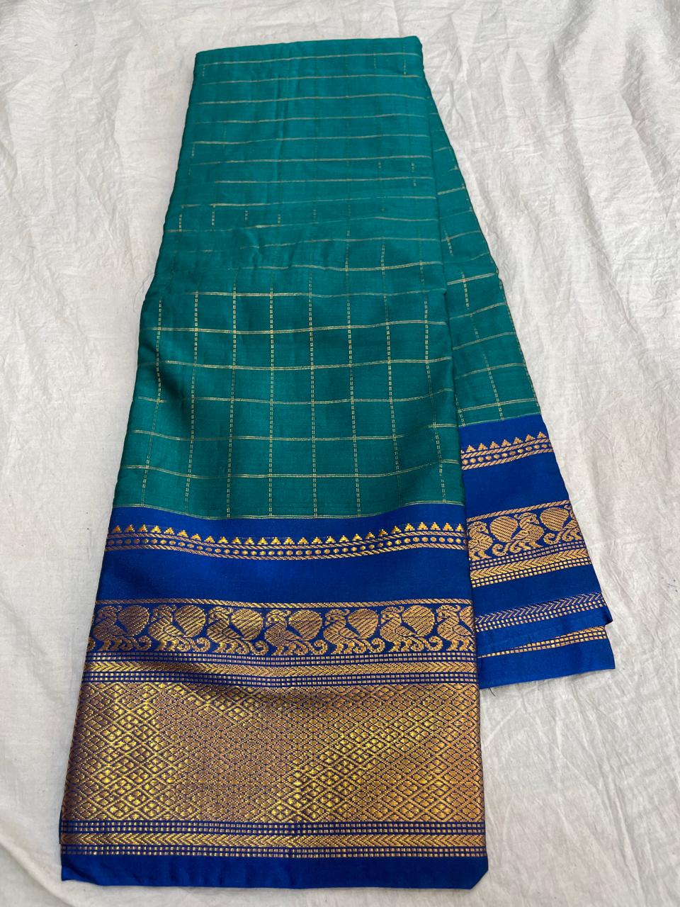 🍁Type: Gadwal Sico Cotton Jari Butta With Blouse Sarees.