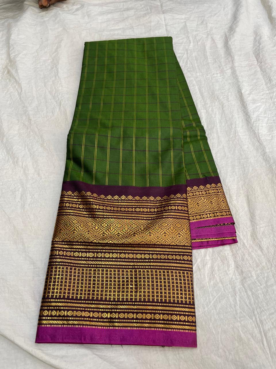 🍁Type: Gadwal Sico Cotton Jari Butta With Blouse Sarees.