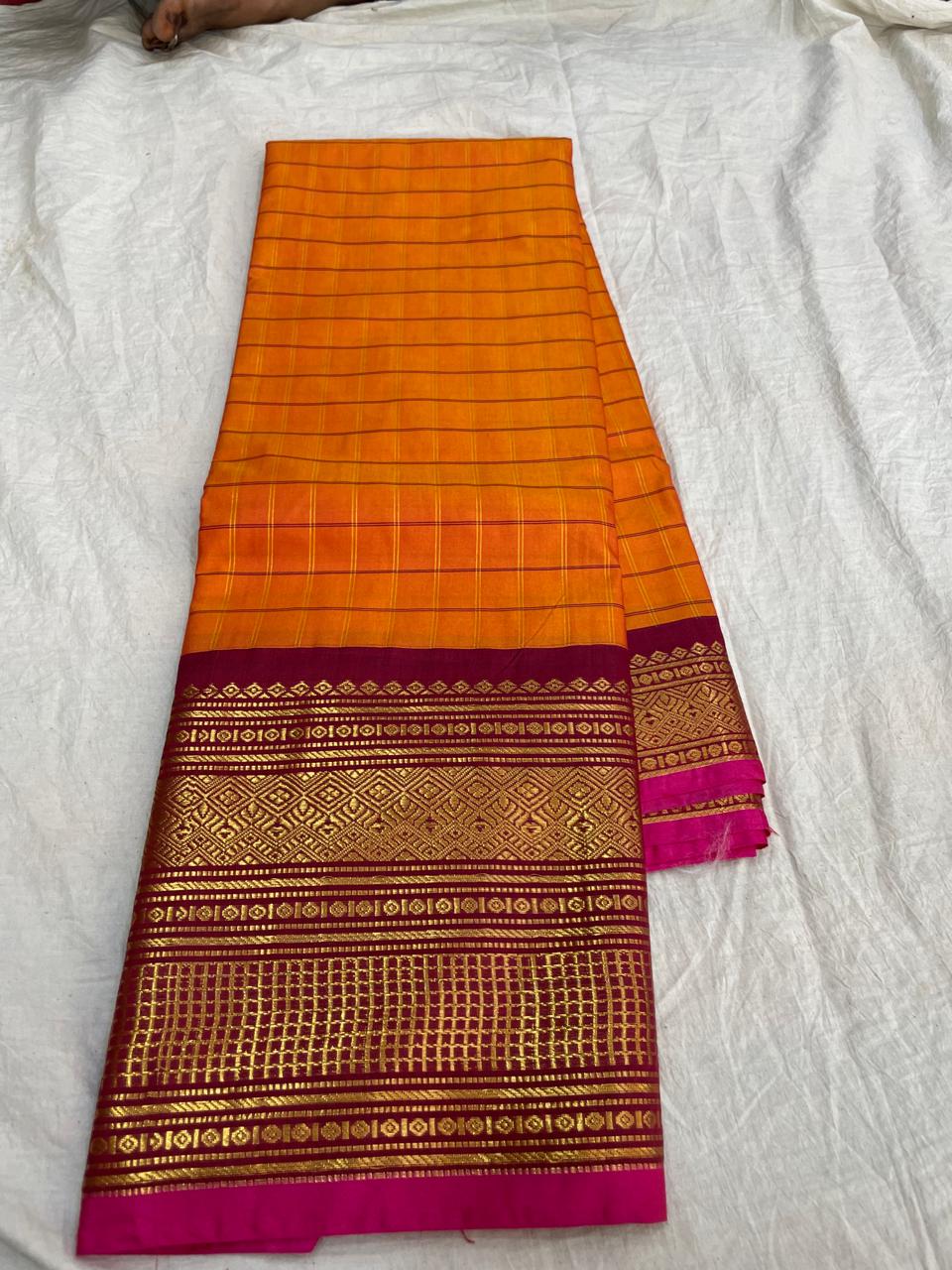 🍁Type: Gadwal Sico Cotton Jari Butta With Blouse Sarees.