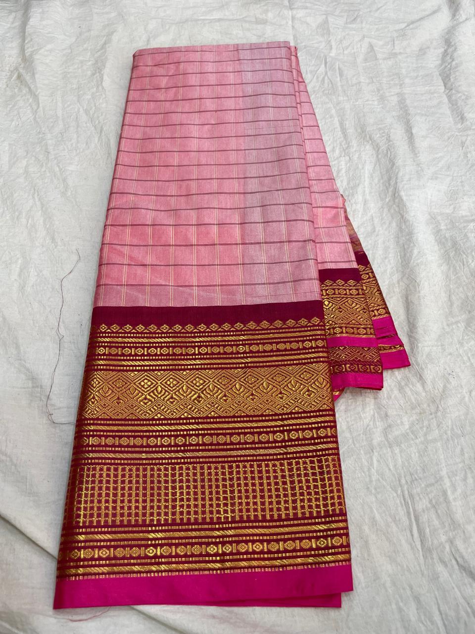 🍁Type: Gadwal Sico Cotton Jari Butta With Blouse Sarees.