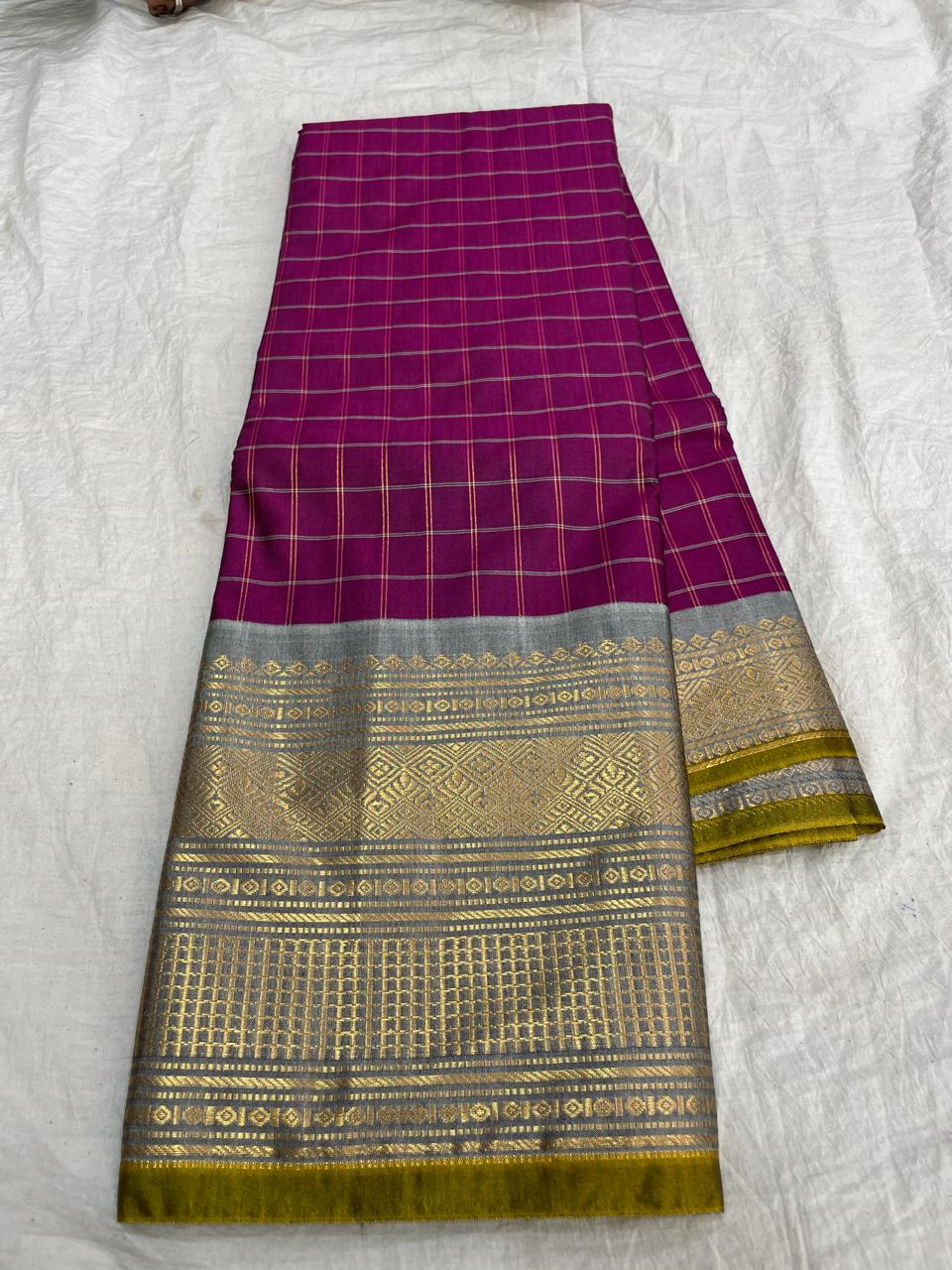 🍁Type: Gadwal Sico Cotton Jari Butta With Blouse Sarees.