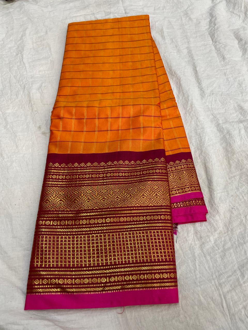 🍁Type: Gadwal Sico Cotton Jari Butta With Blouse Sarees.