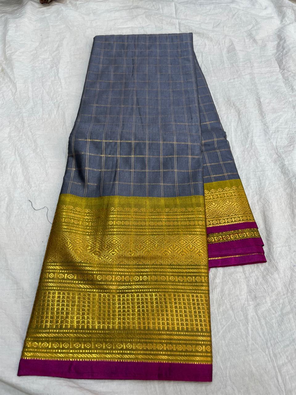 🍁Type: Gadwal Sico Cotton Jari Butta With Blouse Sarees.