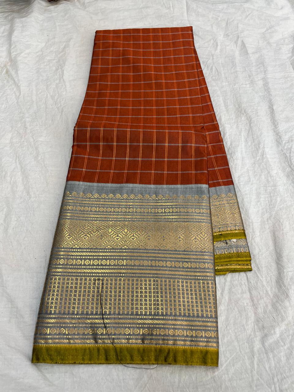 🍁Type: Gadwal Sico Cotton Jari Butta With Blouse Sarees.