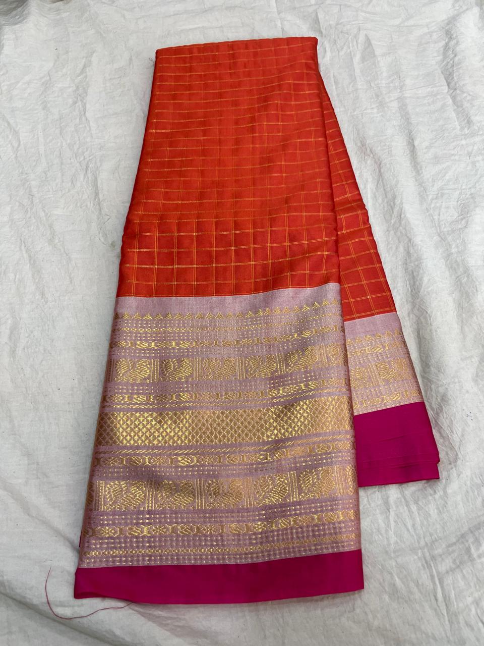 🍁Type: Gadwal Sico Cotton Jari Butta With Blouse Sarees.