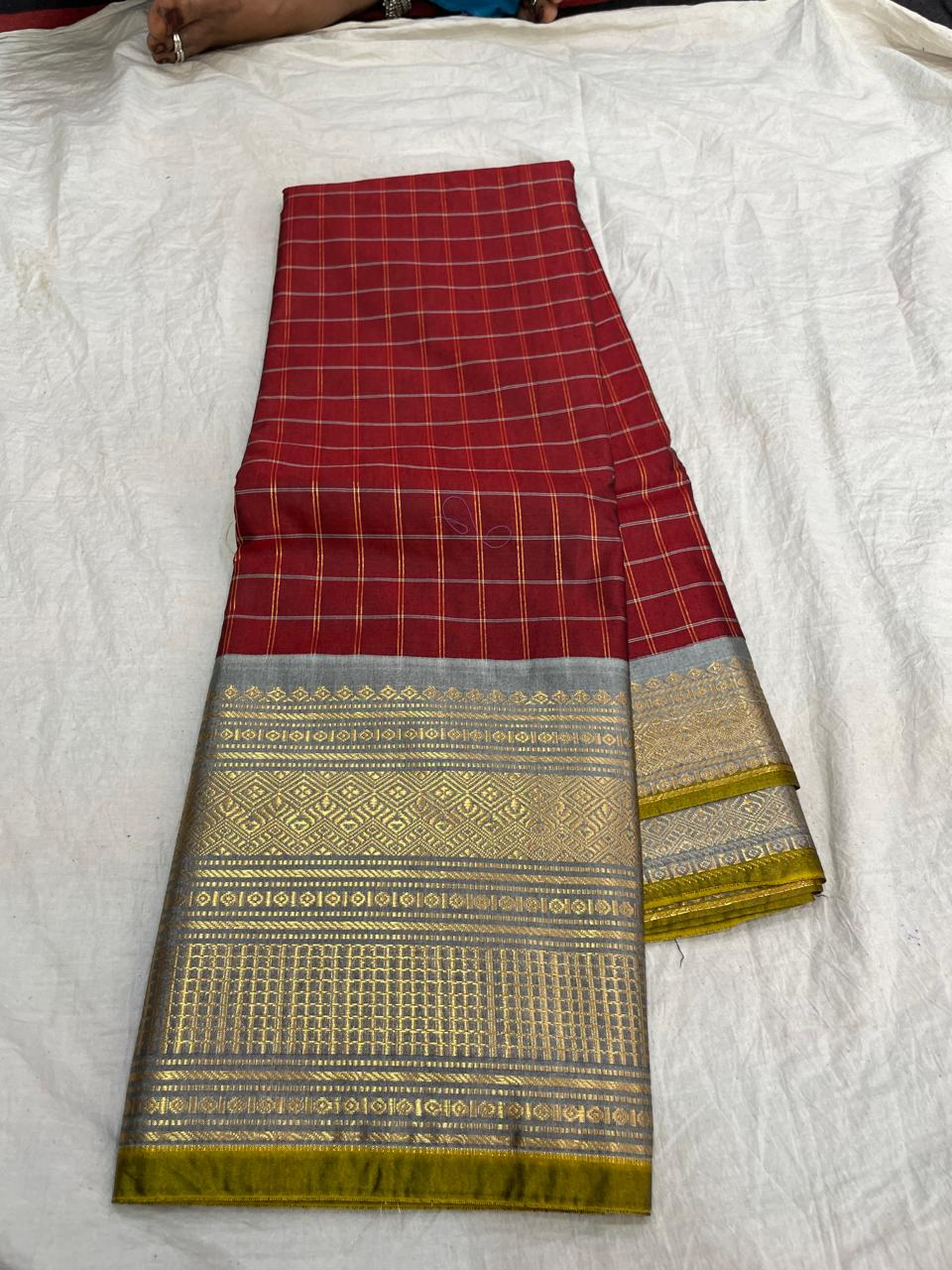 🍁Type: Gadwal Sico Cotton Jari Butta With Blouse Sarees.