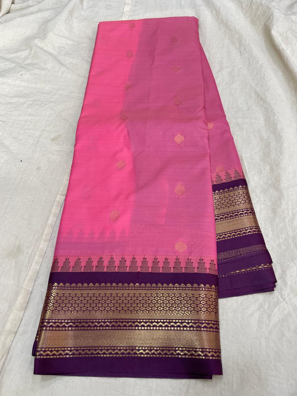 🍁Type: Gadwal Mixed Silk With Blouse Sarees.