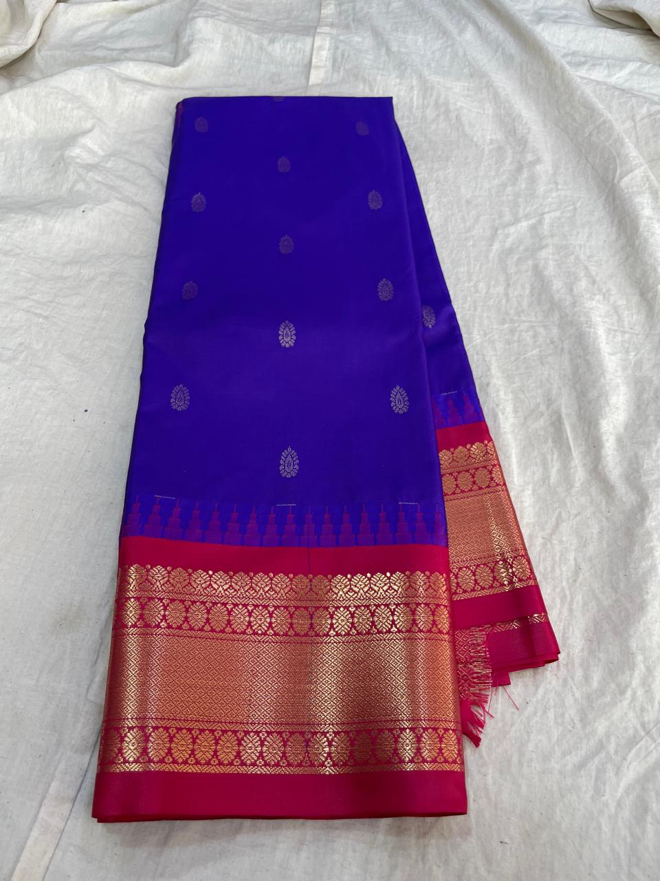 🍁Type: Gadwal Mixed Silk With Blouse Sarees.