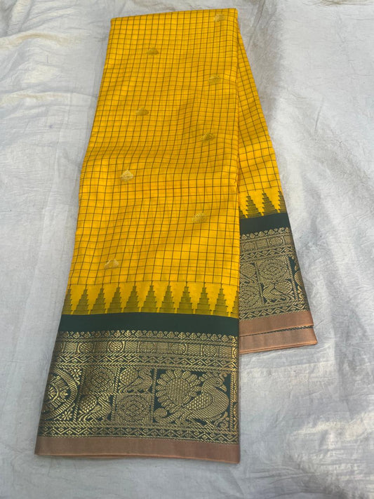 🍁Gadwal Mixed Silk Jari Butta,  With Blouse Sarees.