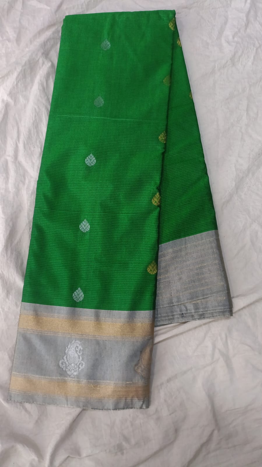 🌲Type: Gadwal Sico Cotton Boder Butta With Blouse Sarees.