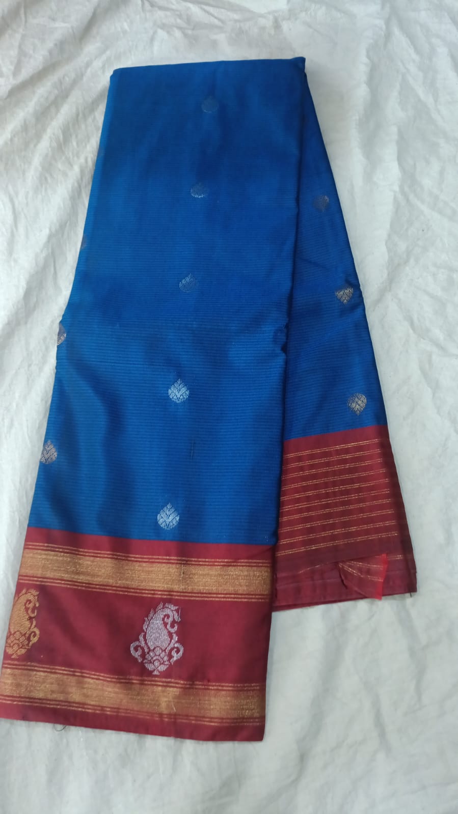 🌲Type: Gadwal Sico Cotton Boder Butta With Blouse Sarees.