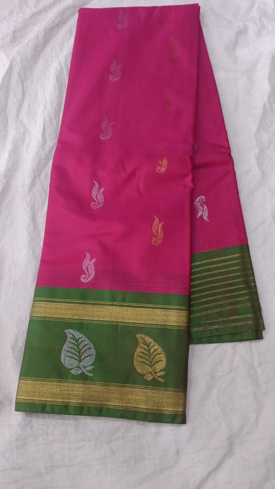 🌲Type: Gadwal Sico Cotton Boder Butta With Blouse Sarees.