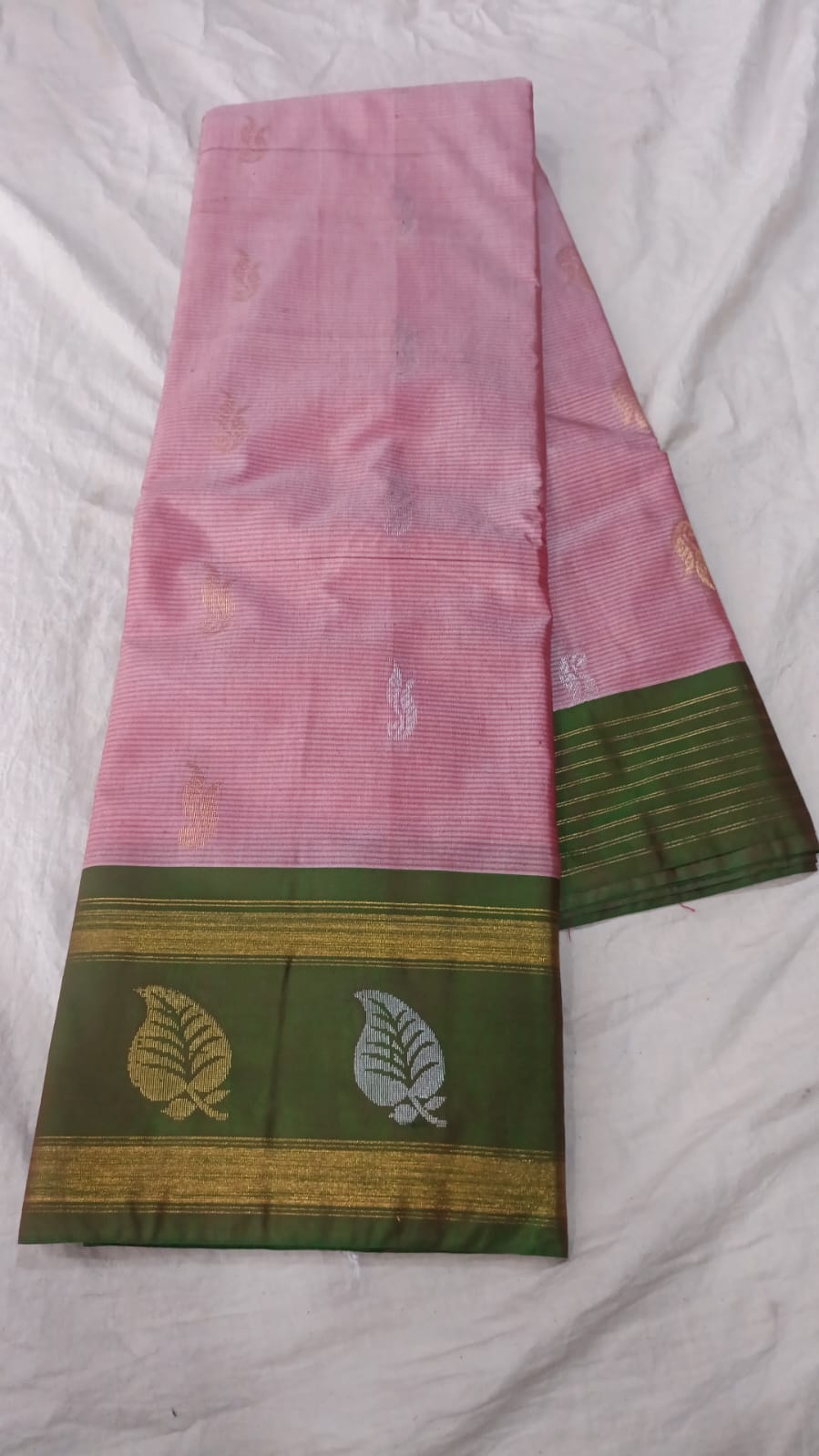 🌲Type: Gadwal Sico Cotton Boder Butta With Blouse Sarees.