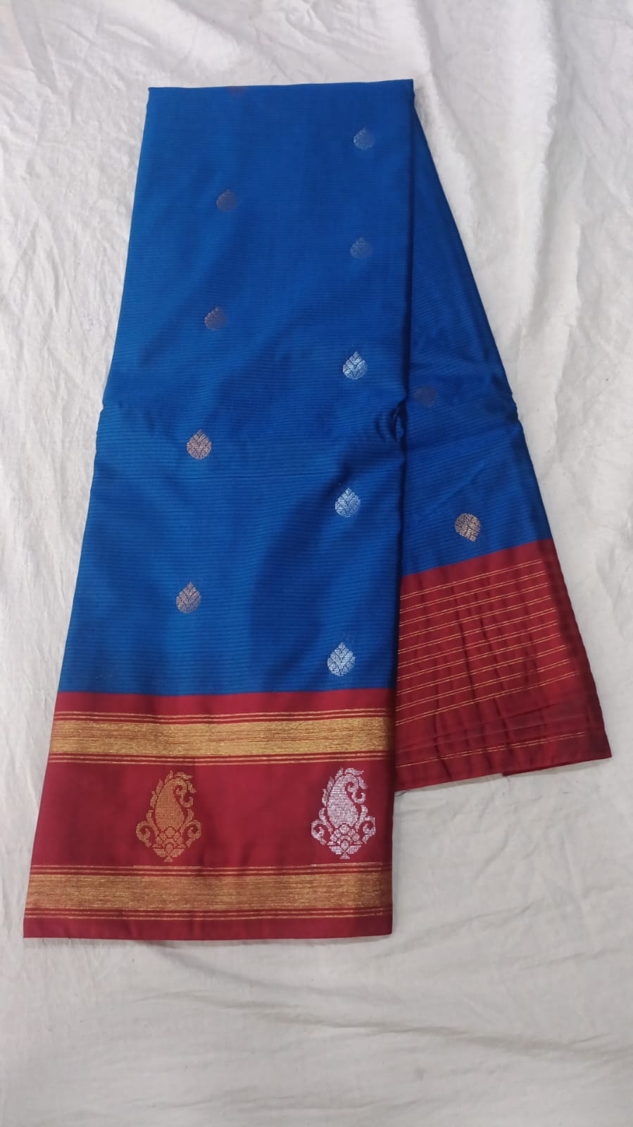 🌲Type: Gadwal Sico Cotton Boder Butta With Blouse Sarees.