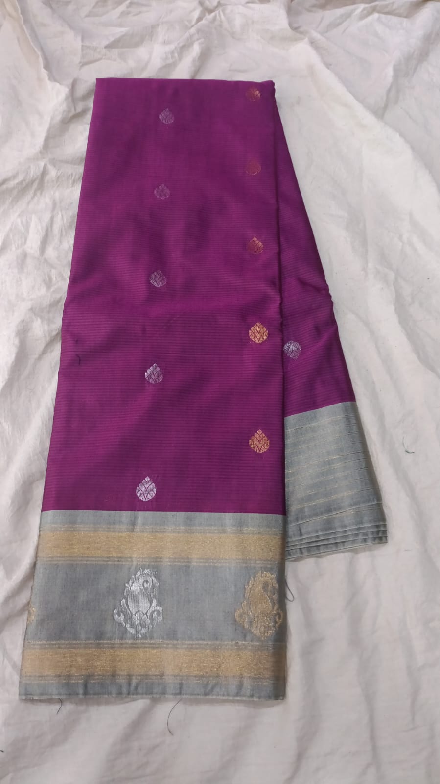 🌲Type: Gadwal Sico Cotton Boder Butta With Blouse Sarees.