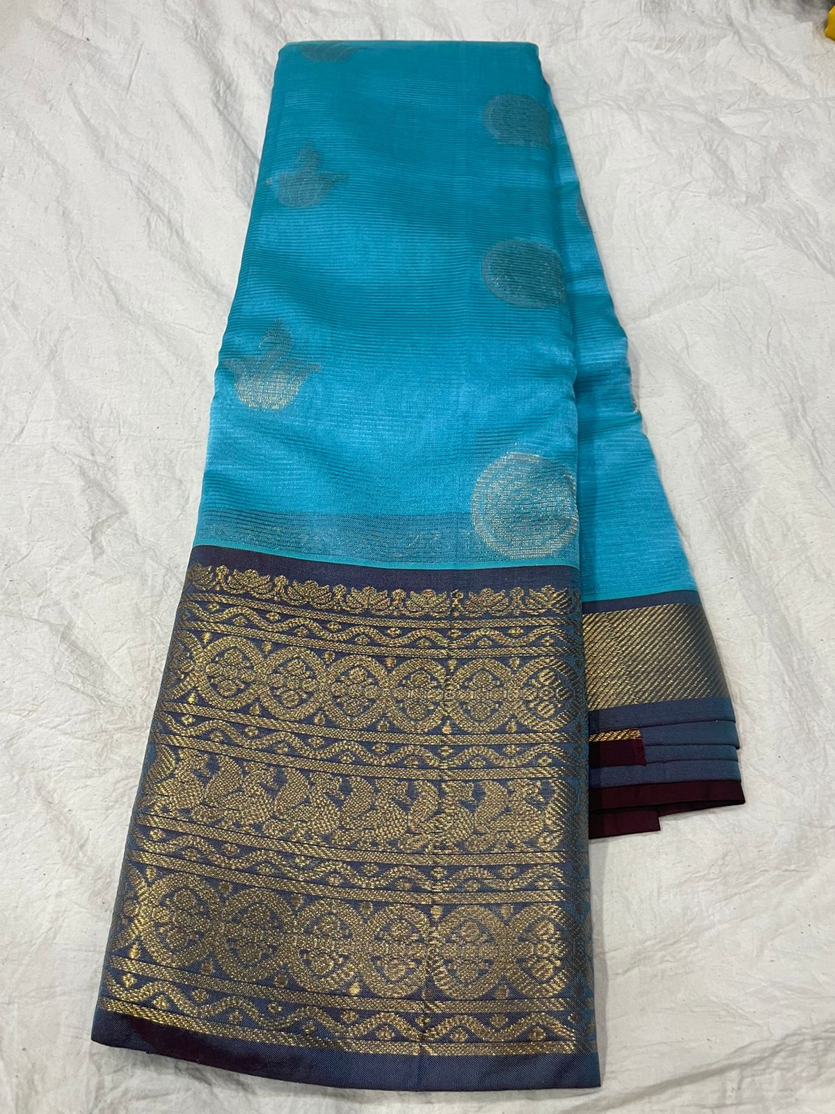 🍁Type: Mangalagiri Sico Pattu Butta With Blouse Sarees.