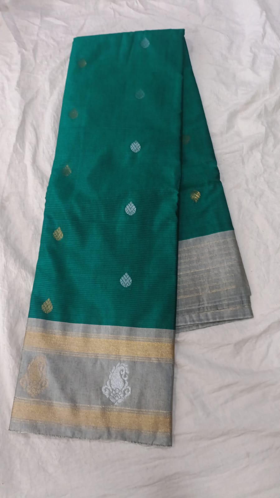 🌲Type: Gadwal Sico Cotton Boder Butta With Blouse Sarees.