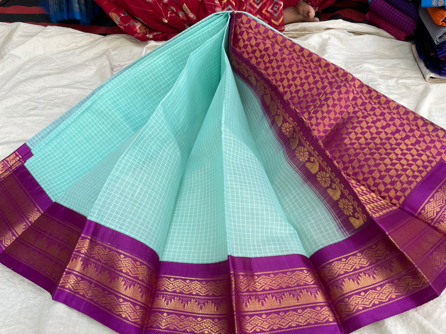 🍁Type: Gadwal Pure Cotton With Out Blouse Sarees.