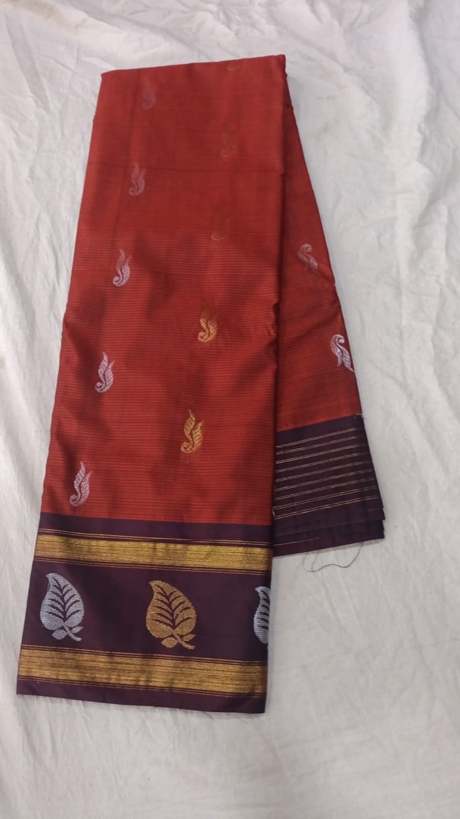 🌲Type: Gadwal Sico Cotton Boder Butta With Blouse Sarees.