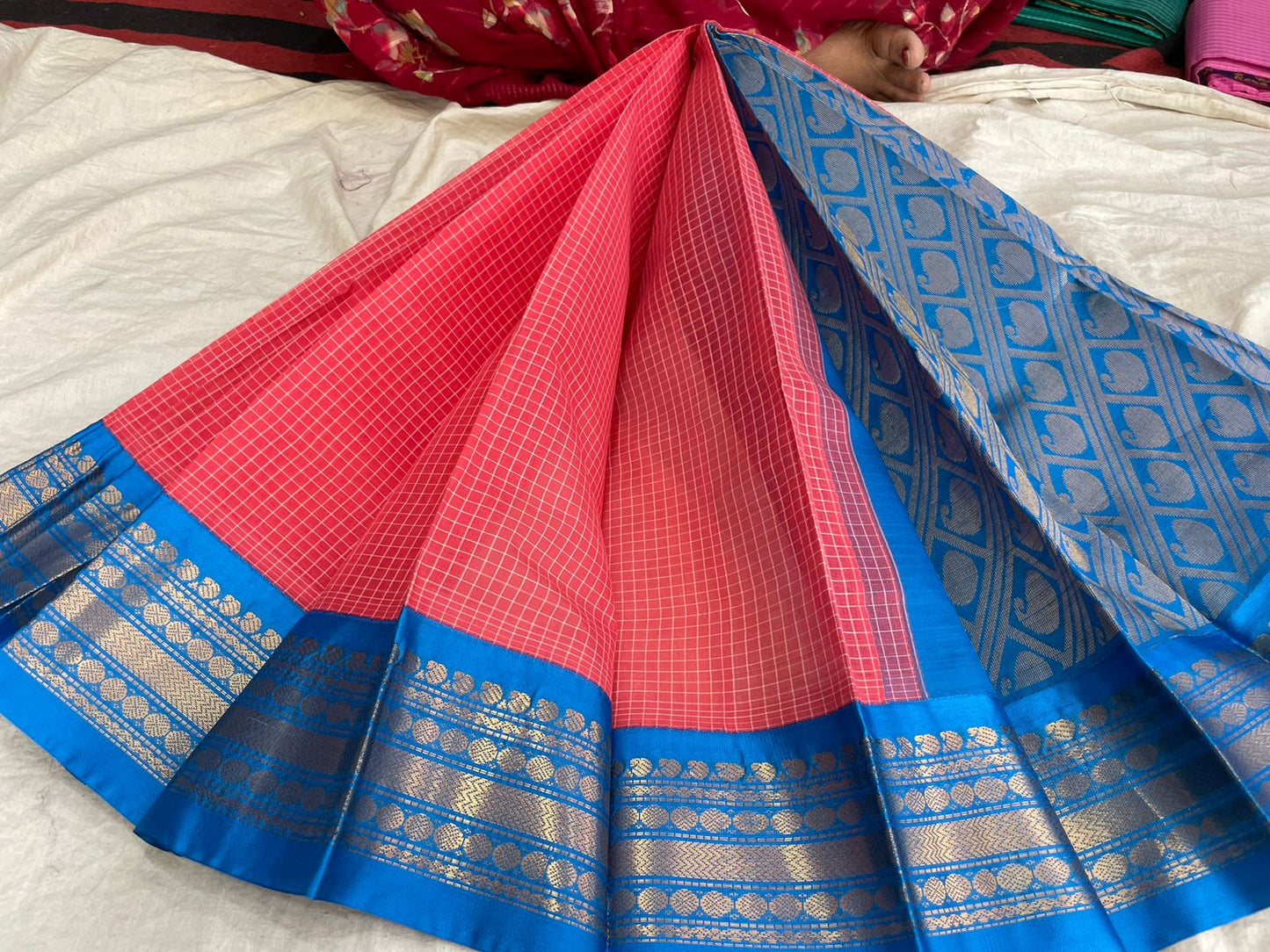 🍁Type: Gadwal Pure Cotton With Out Blouse Sarees.