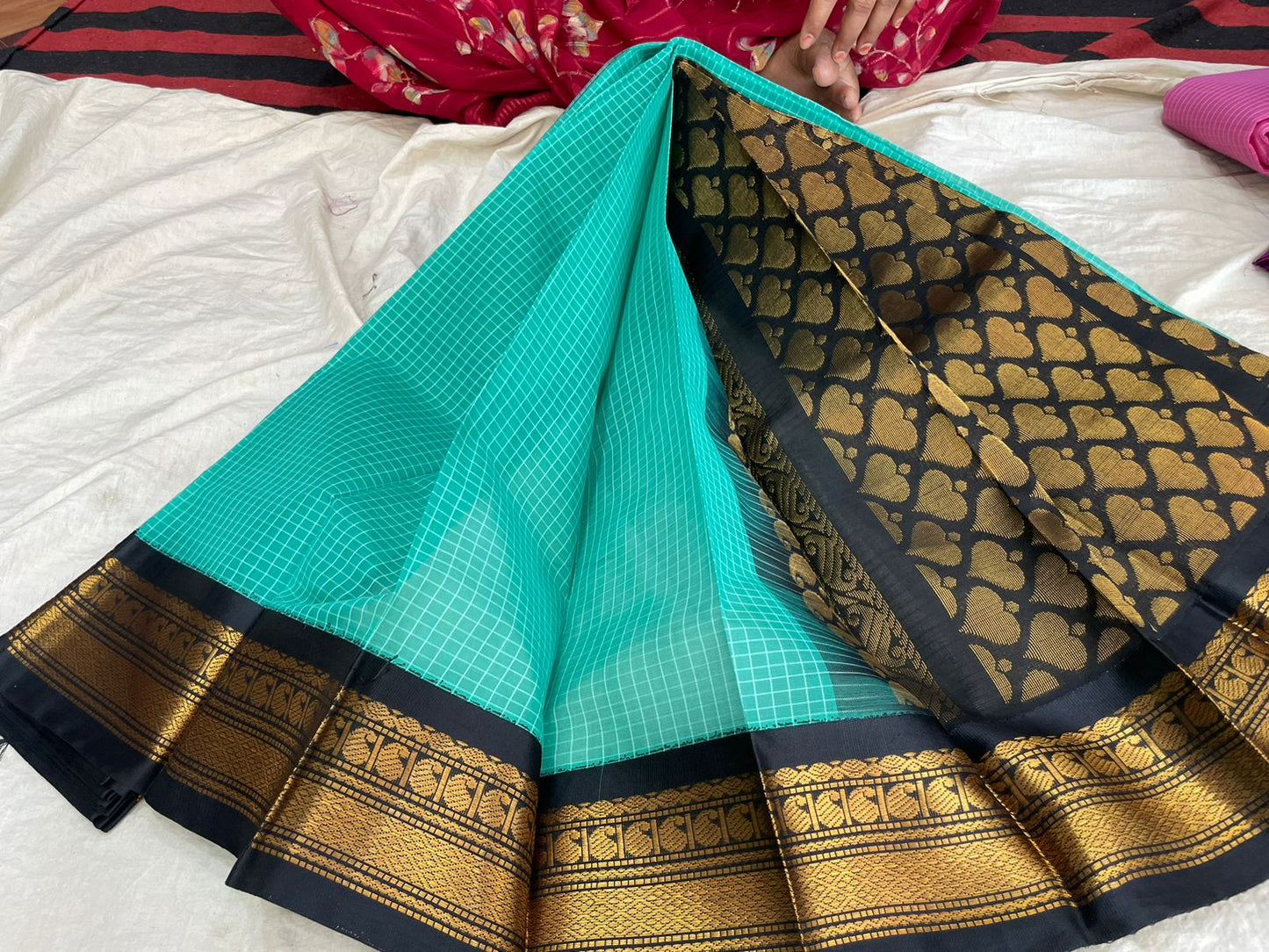 🍁Type: Gadwal Pure Cotton With Out Blouse Sarees.