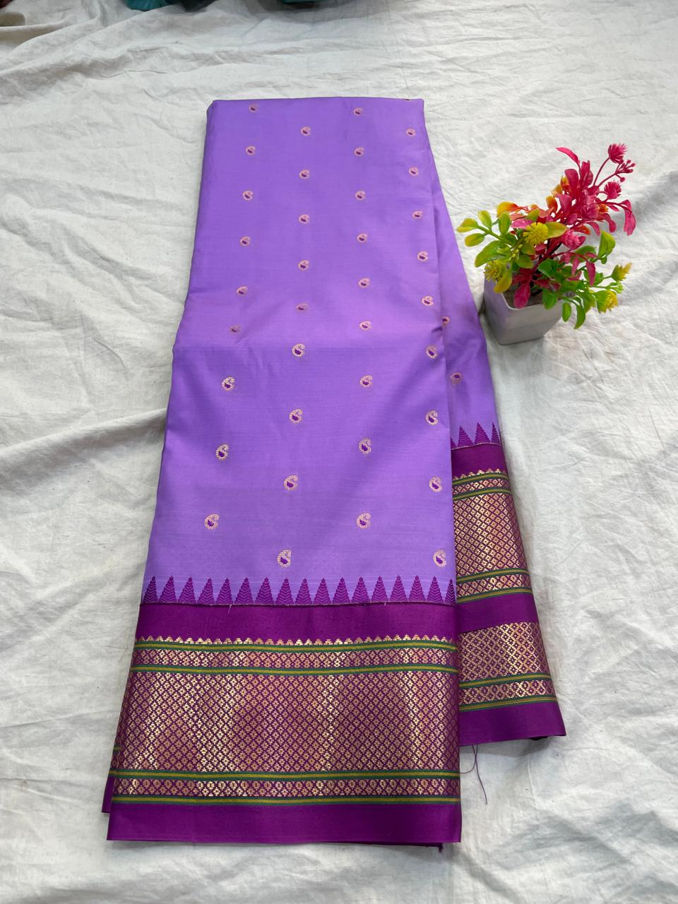 🍁Type: Gadwal Mixed Silk Paithani Pallu With Blouse Sarees.