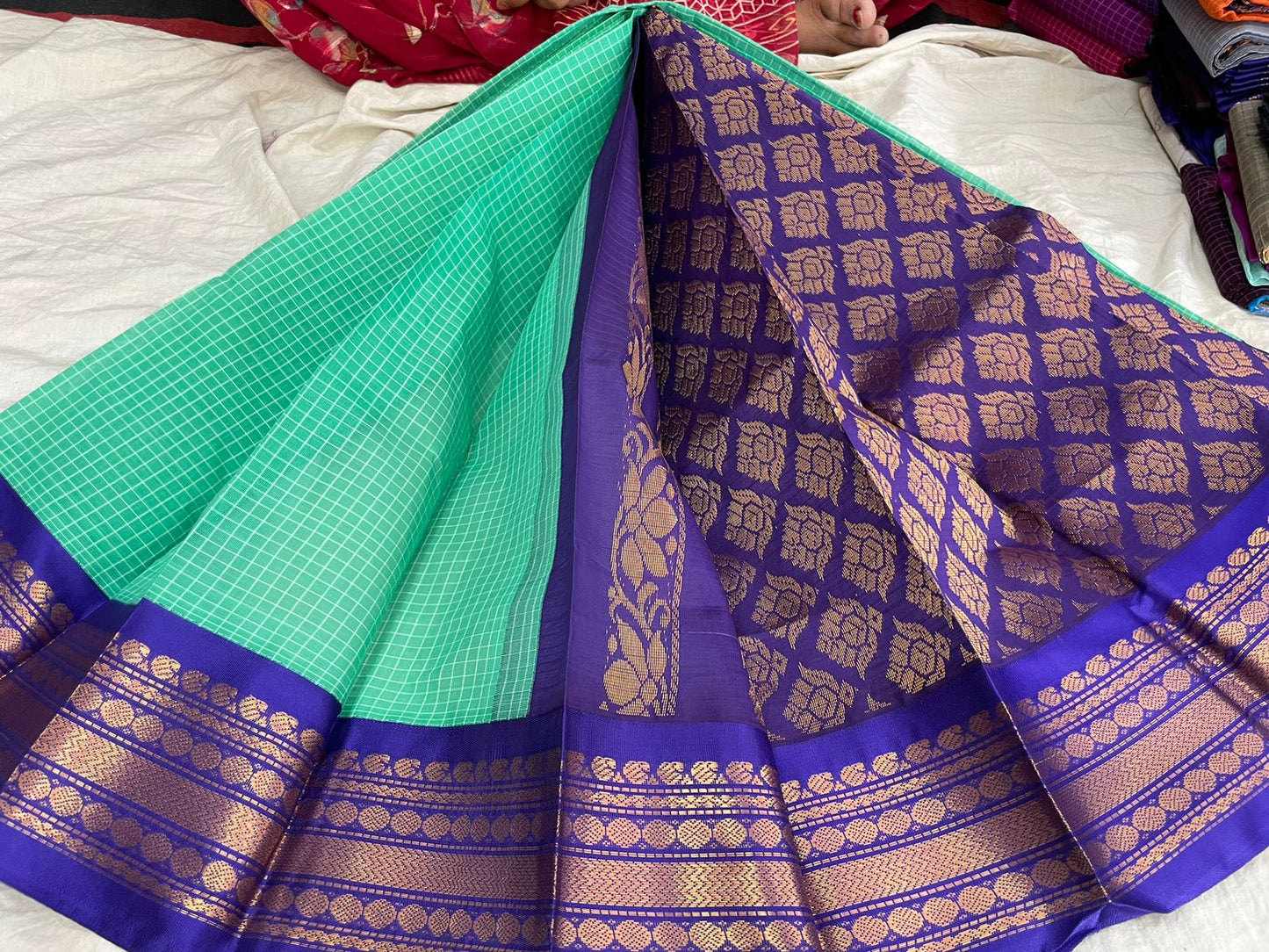 🍁Type: Gadwal Pure Cotton With Out Blouse Sarees.