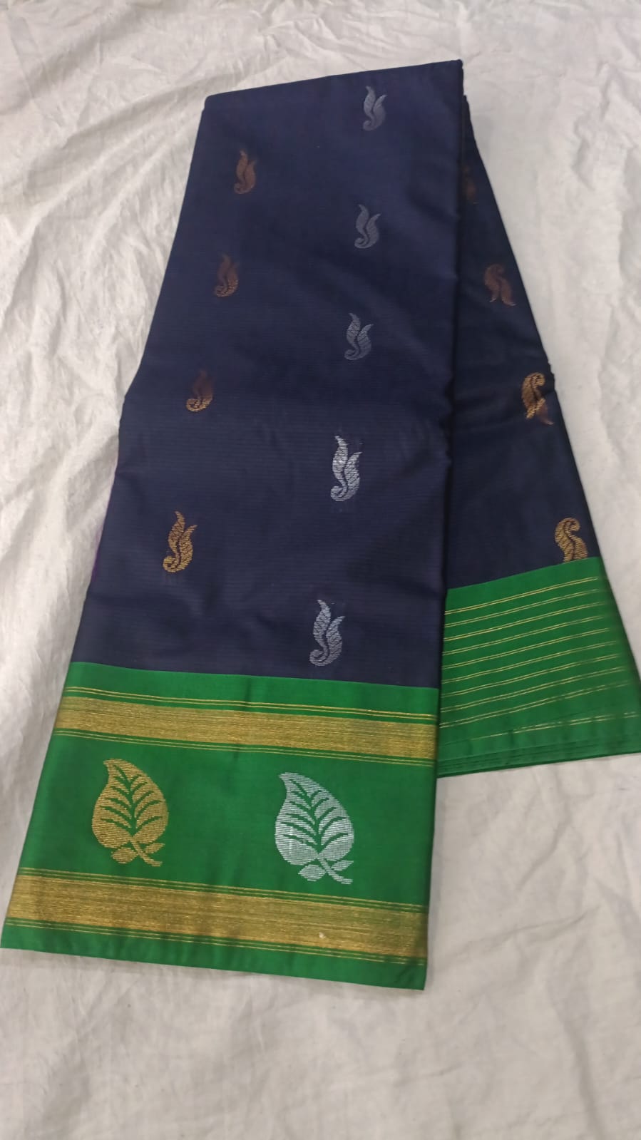 🌲Type: Gadwal Sico Cotton Boder Butta With Blouse Sarees.