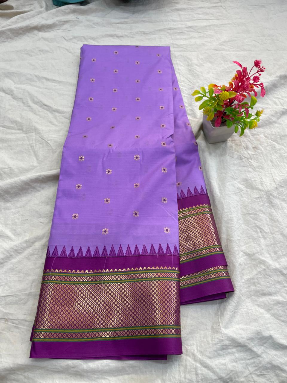 🍁Type: Gadwal Mixed Silk Paithani Pallu With Blouse Sarees.