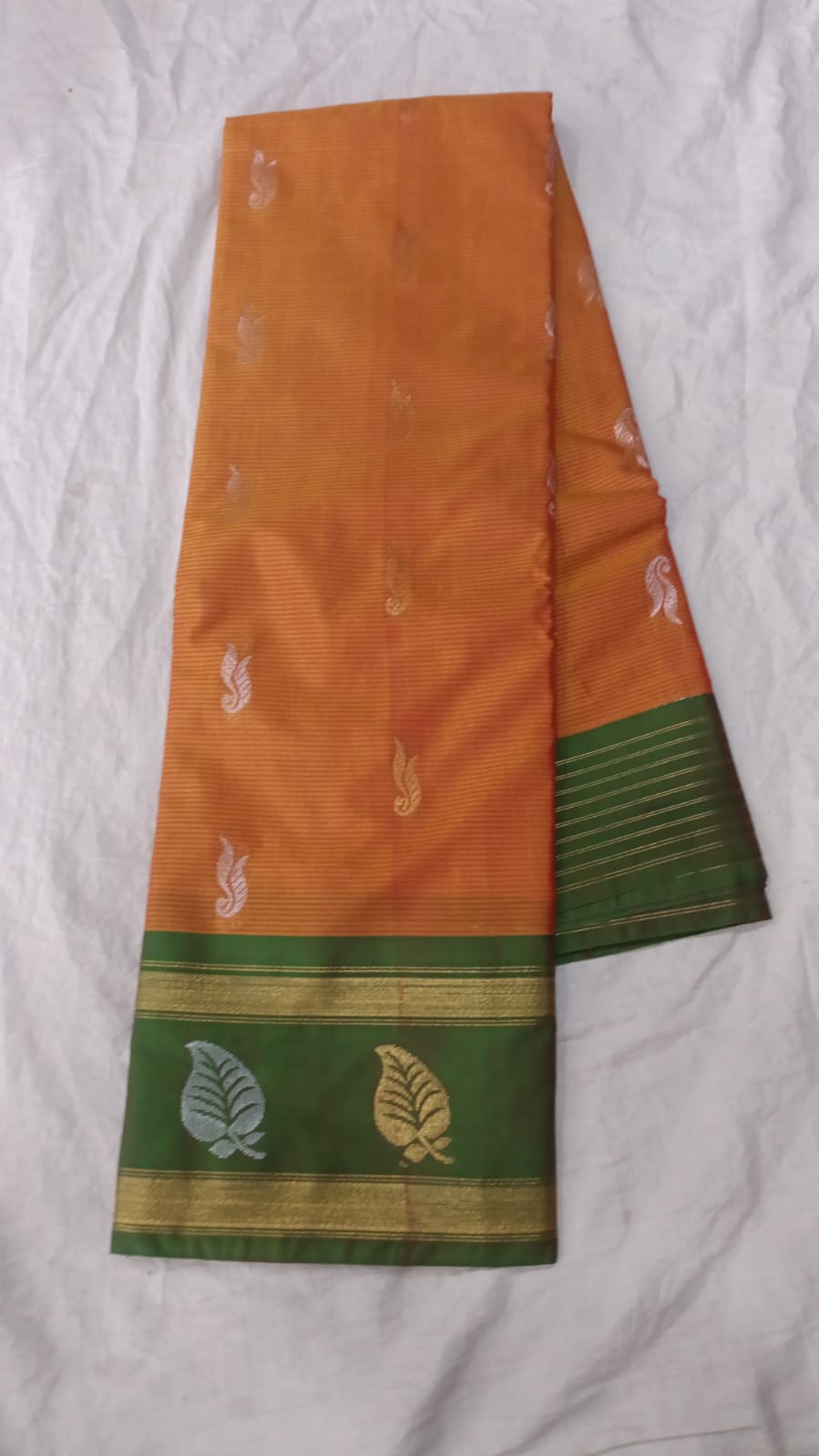 🌲Type: Gadwal Sico Cotton Boder Butta With Blouse Sarees.