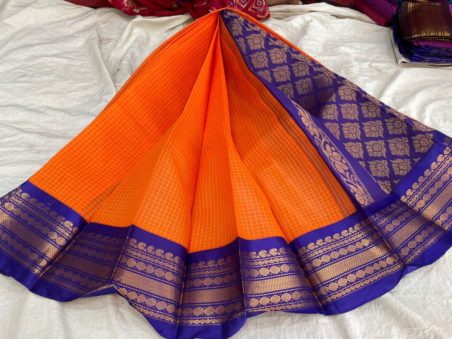 🍁Type: Gadwal Pure Cotton With Out Blouse Sarees.